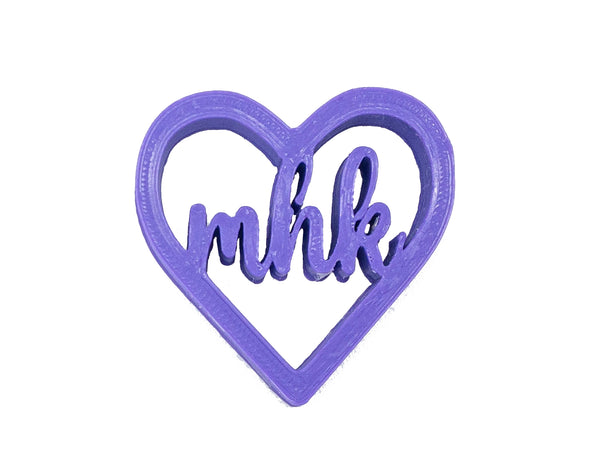 Heart with MHK Key Chain
