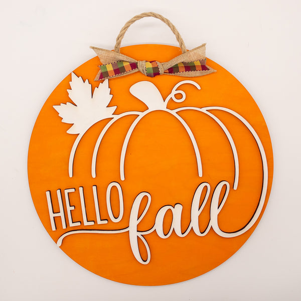 Hello Fall sign