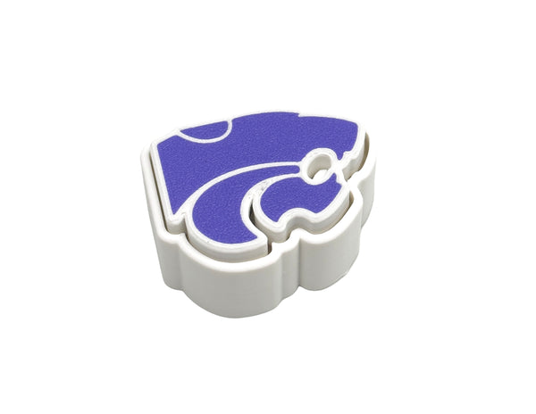 Kansas State Wildcats Fidget Clicker | 3D Printed Desk Toy | Silent Sensory Clicker | Purple Wildcats Inspired Fidget | Stress Relief | Gift for Fans