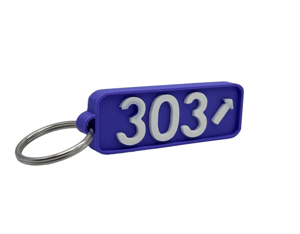 Manhattan Kansas Highway Exit 303 Keychain