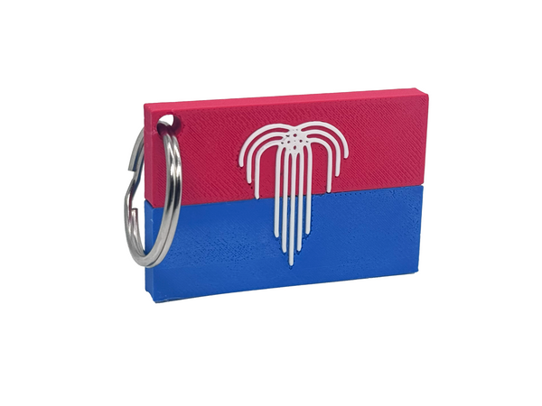 Kansas City Flag Keychain | 3d Printed | Kansas City Pride