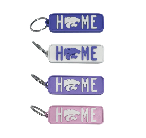 Kansas State University "Home" Keychain with Powercat