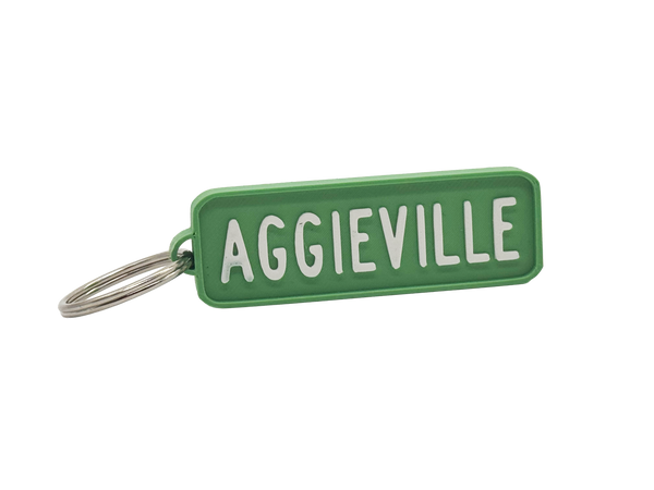 Aggievlle Highway Sign Keychain