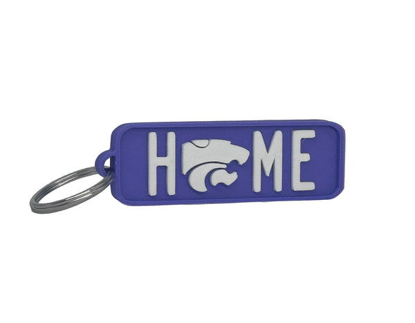 Kansas State University "Home" Keychain with Powercat