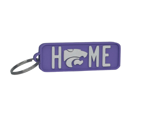 Kansas State University "Home" Keychain with Powercat