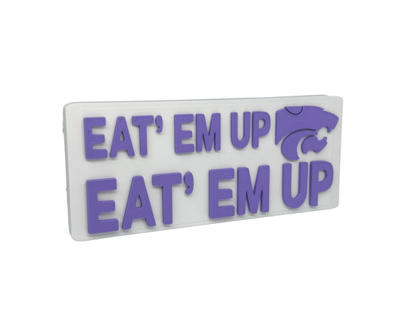 Kansas State University Eat' Em Up Eat' Em Up Block Sign