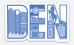 Denver City Letters Sticker
