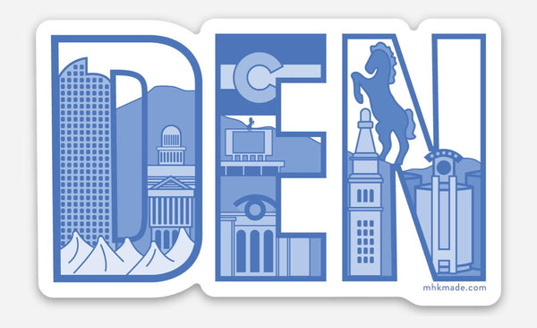 Denver City Letters Sticker