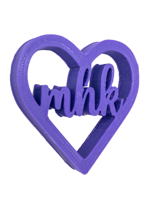 Heart with MHK Key Chain