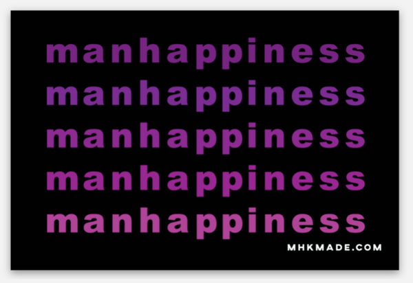 Manhappiness Purple Sticker