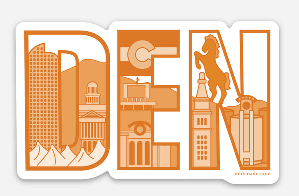 Denver City Letters Sticker