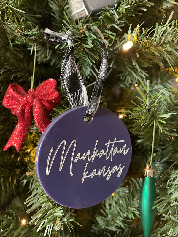 Manhattan Kansas Christmas Ornament