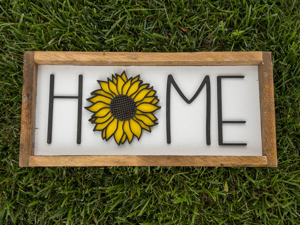 Home Sign with Sunflower