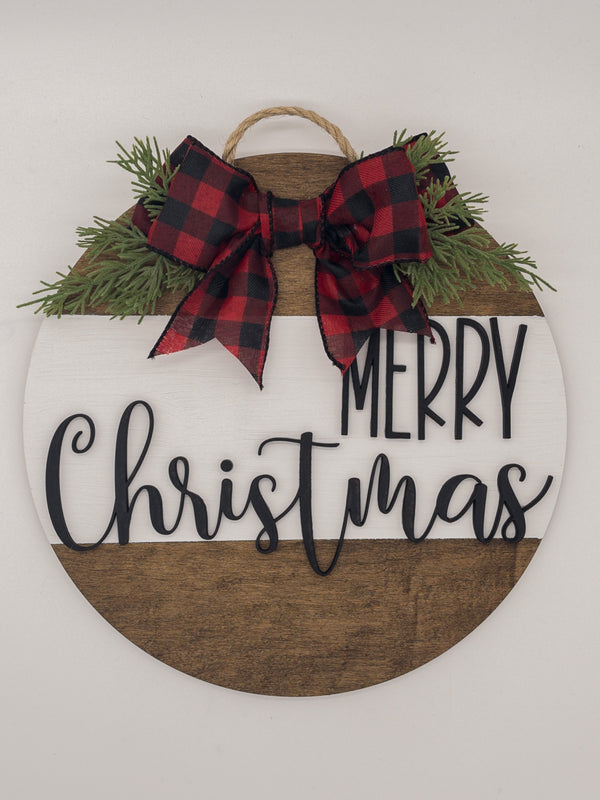 Merry Christmas Round Sign